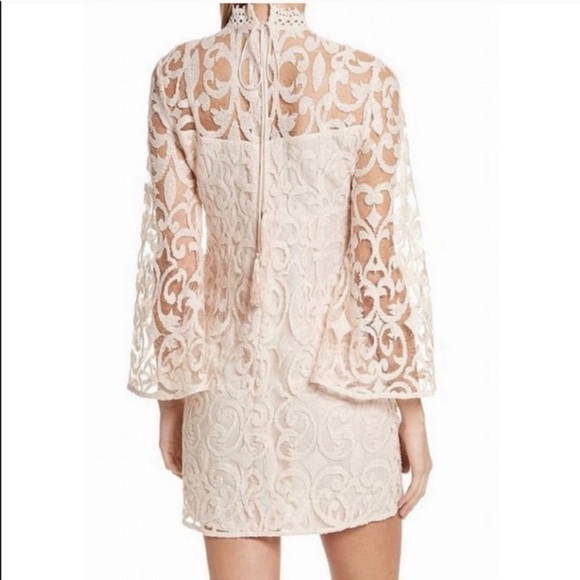 Free People Cream and Silver Mini Dress - Picture 4 of 8